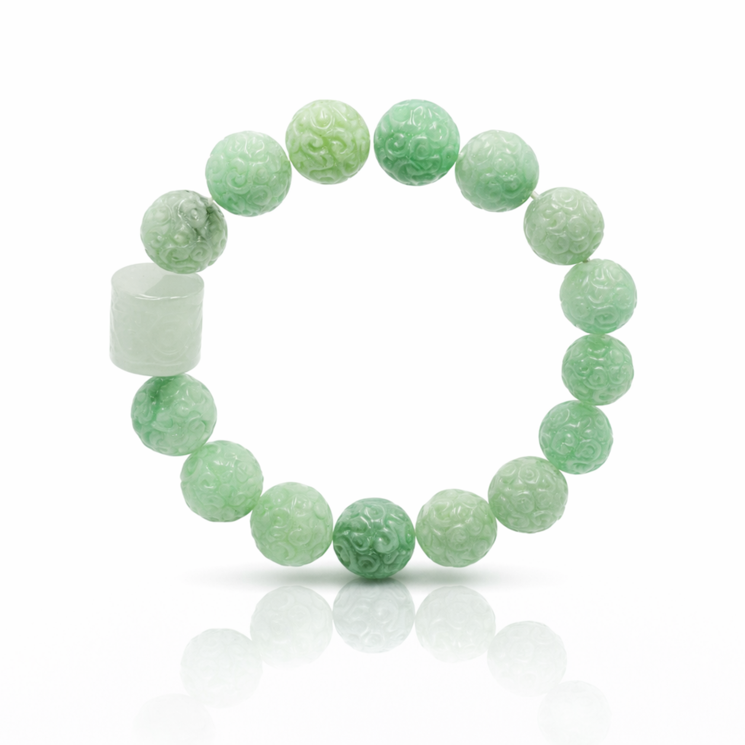 Yingmart Natural Green Jade Jadeite Baracelet, Chain bracelet bead, Jade Gemstones, Real Gemstone Bracelet, Gift for her