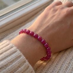 Ruby bangle expressing passion, warmth, and emotional strength