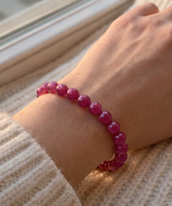 Ruby bangle expressing passion, warmth, and emotional strength