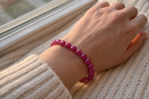 Ruby bangle expressing passion, warmth, and emotional strength