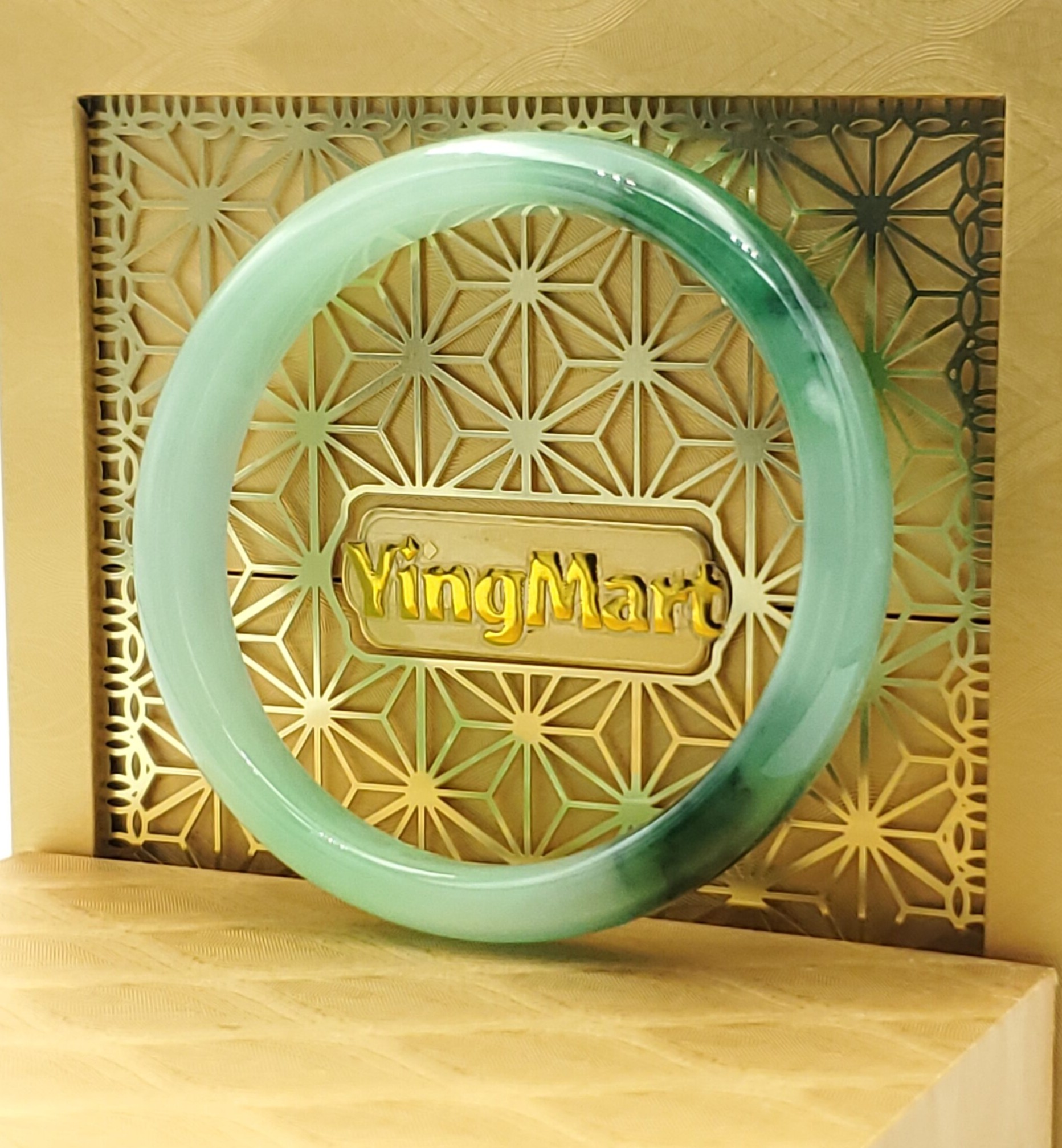 Light Green Green Black Jade Bangle JB021