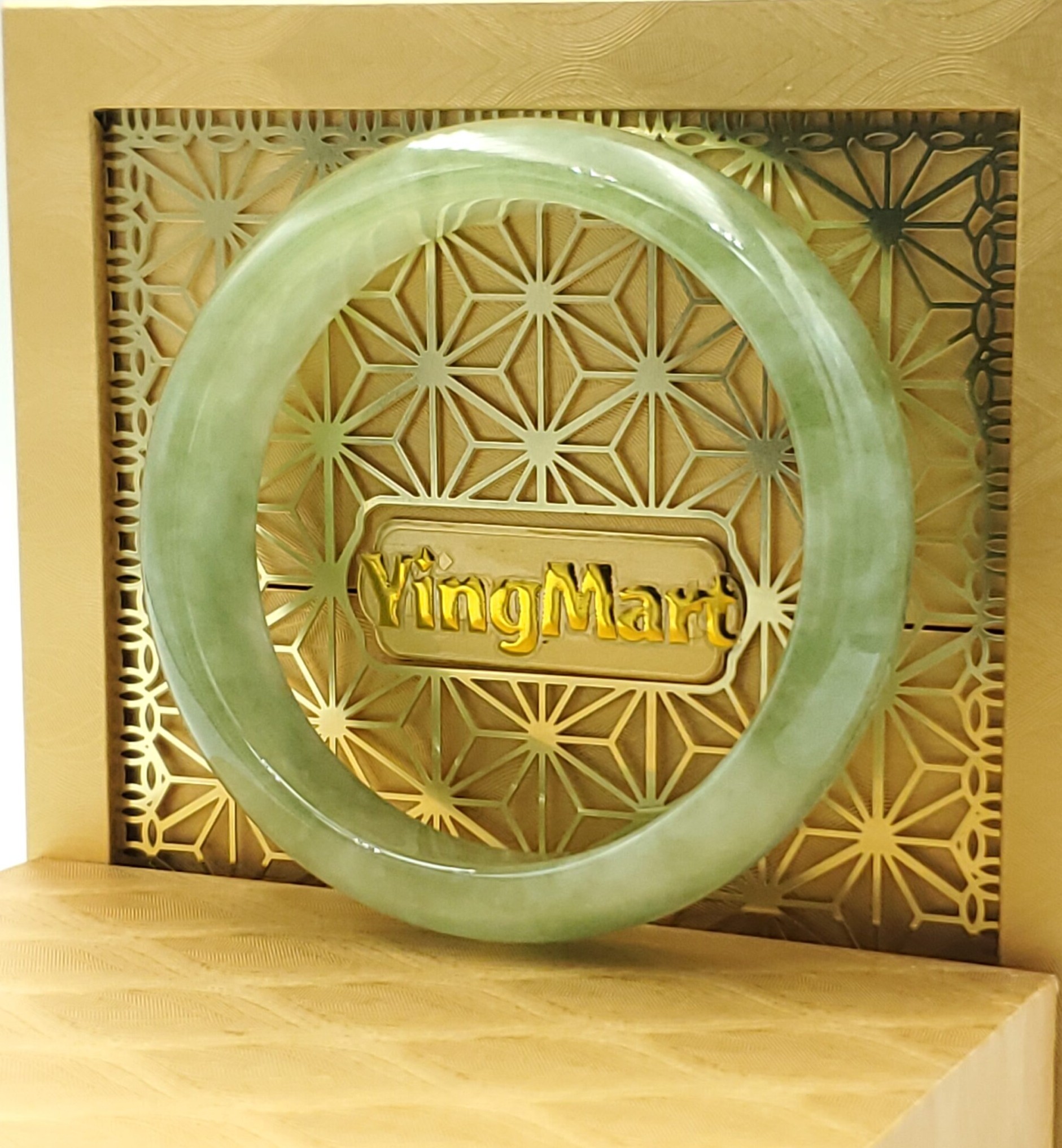 Olive Green Jade Bangle JB026