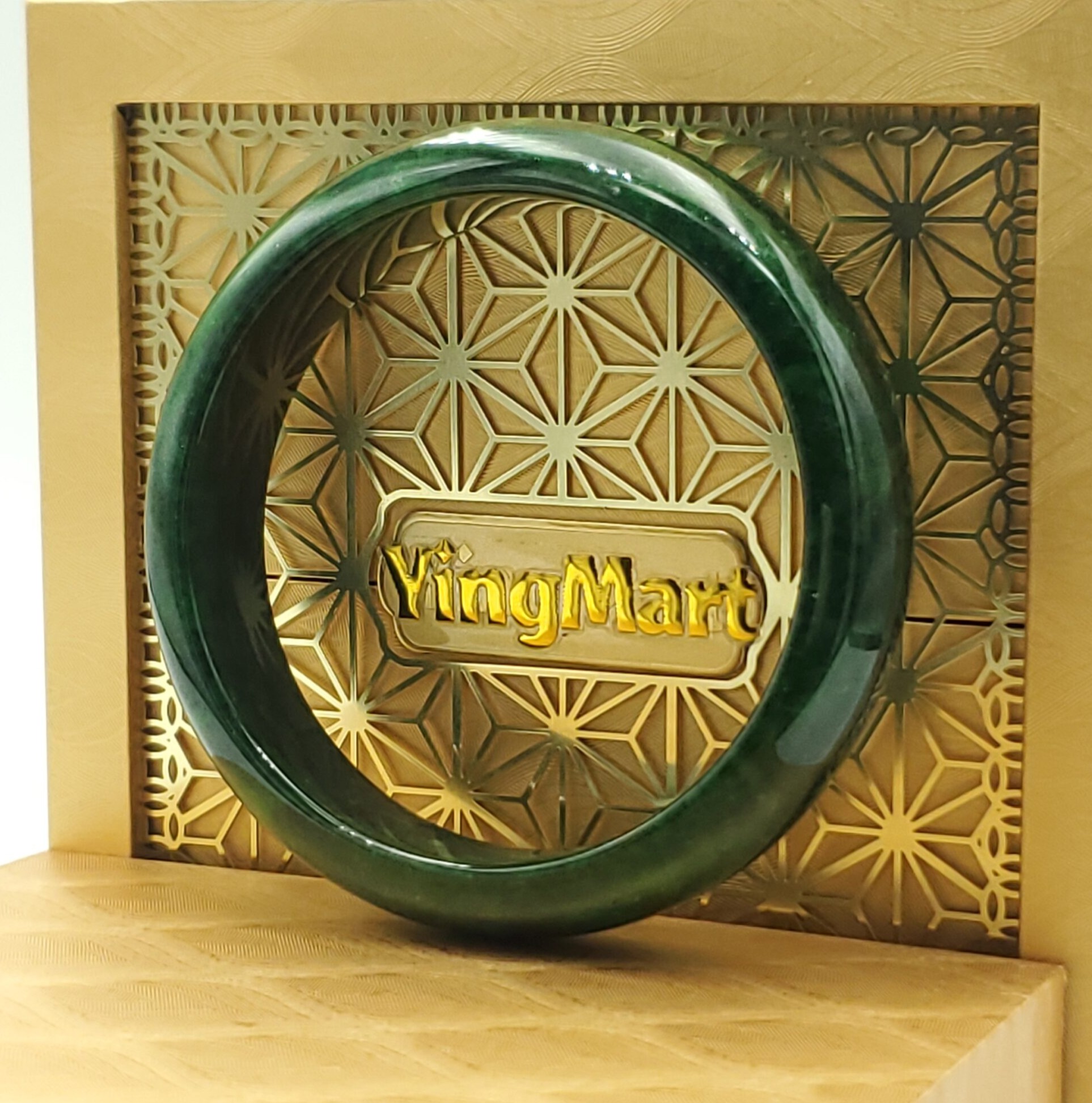 Dark Green Jade Bangle JB018