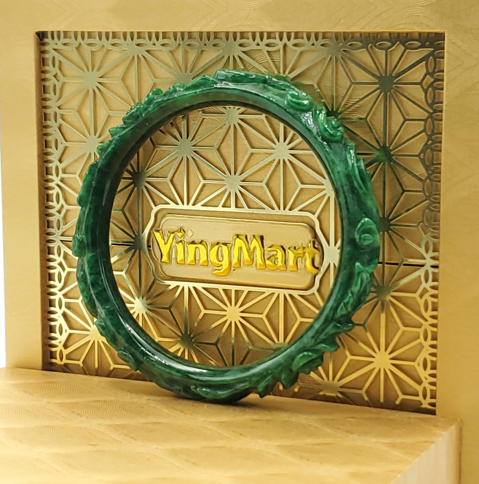 Green Black Jade Bangle JB012