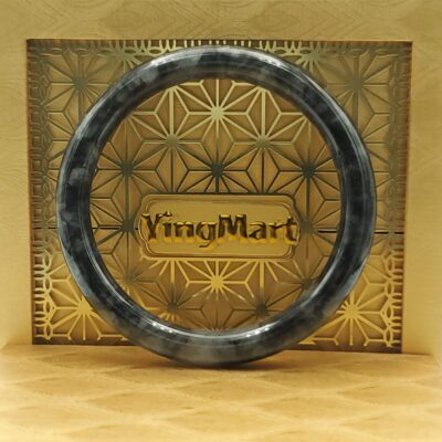 Grey White Black Jade Bangle JB024