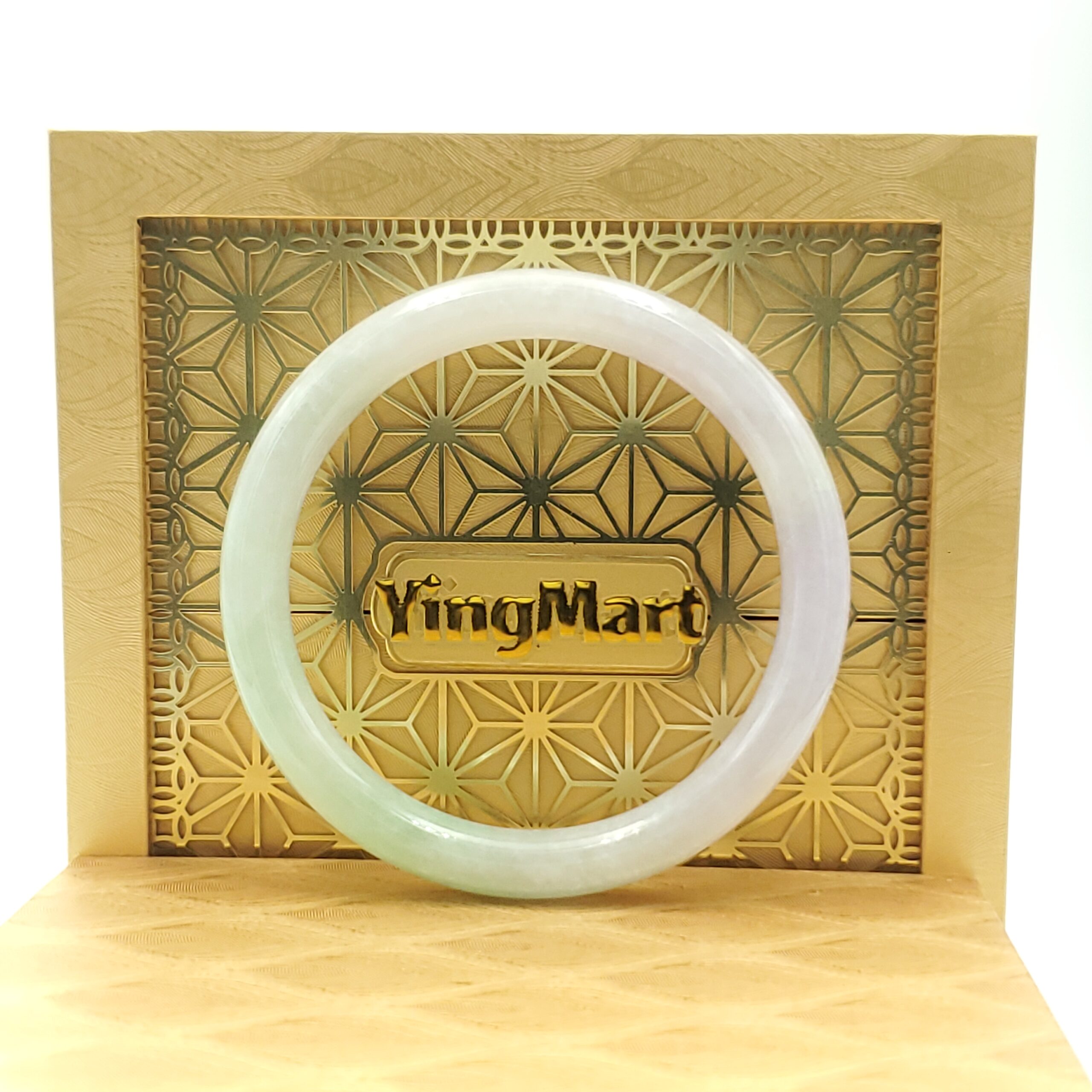 Light Purple Light Green Jade Bangle JB016