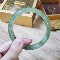 Olive Green Jade Bangle JB026