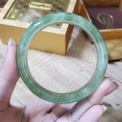Alternative view of Olive Green Jade Bangle JB026