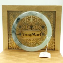 White Black Jade Bangle JB035