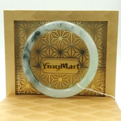 White Black Jade Bangle JB035