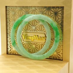 White Green Jade Bangle JB009