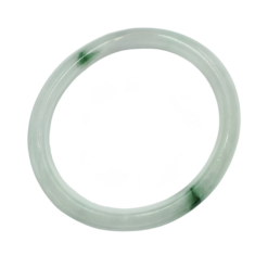White Green Jade Bangle JB015