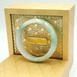 White Green Jade Bangle JB019
