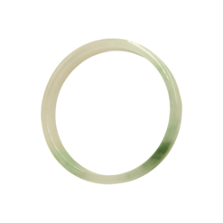 White Green Jade Bangle JB034