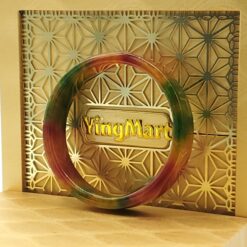 Yellow Green Black Brown Orange Jade Bangle Jb002