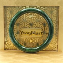 Dark Green Floating Jade Bangle JB093