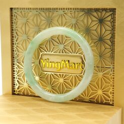 Green White Jade Bangle JB040