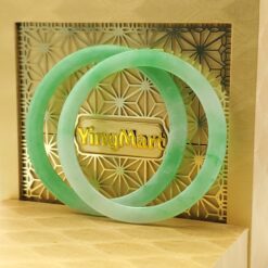 Green White Jade Bangle JB048
