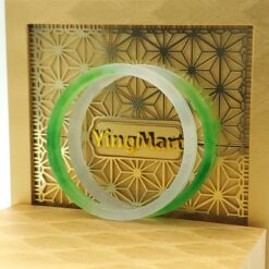 Green White Jade Bangle JB051