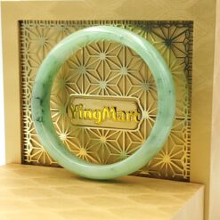 Green White Jade Bangle JB081