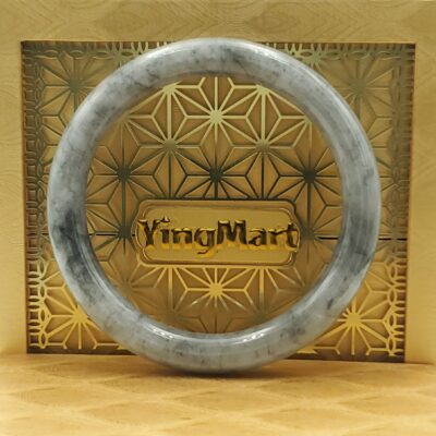 Grey White Black Jade Bangle JB079