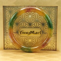 Purple Light Green White Jade Bangle JB098