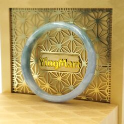 White Green Black Jade Bangle JB080