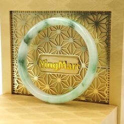 White Green Jade Bangle JB064