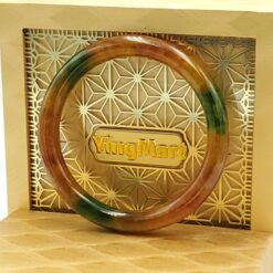 Yellow Brown Green Orange Jade Bangle JB096