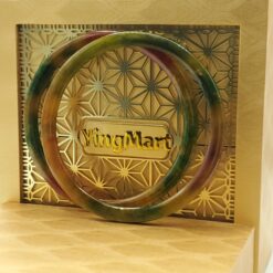 Yellow Green Black Brown Jade Bangle JB058